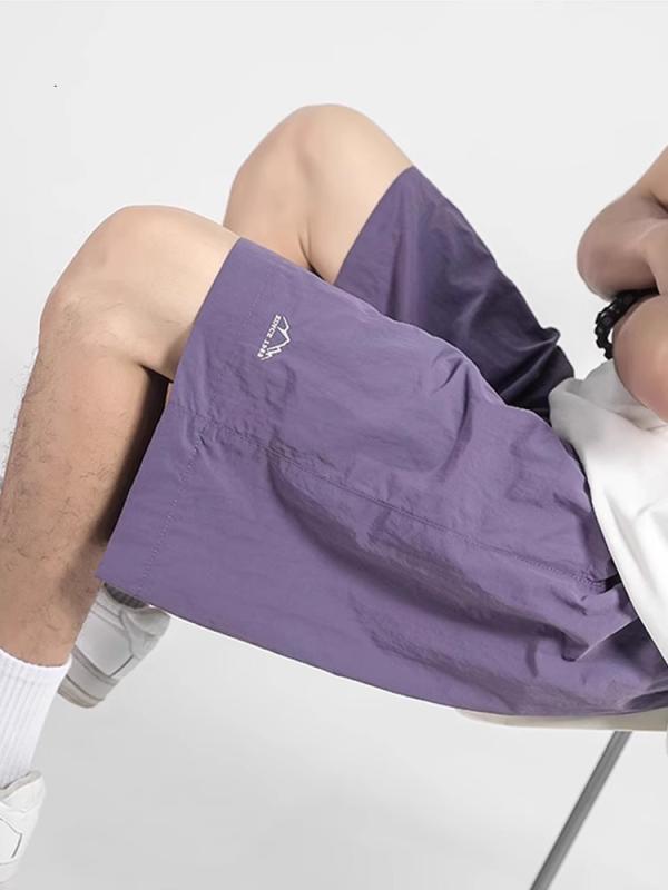 ハーフパンツ メンズ 男性用 アウトドア 速乾性 接触冷感 ショートパンツ スポーツ トレーニング 涼感 ミドル丈パンツ 5分丈 イージーパンツ ルームウェア 普段使い 紫 黒 カーキ グレー ベージュ