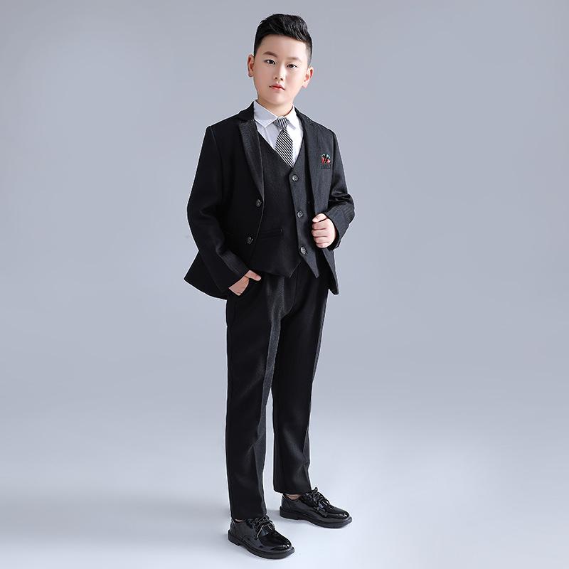 赤ちゃん用フォーマル背広 3点仕掛ける お坊っちゃん用 縞模様柄 背広 ズボン下 より良い 洋琴告げ知らせる会 御芽出度 はいり込む式 卒式 気が大きい大きさ 年月冬