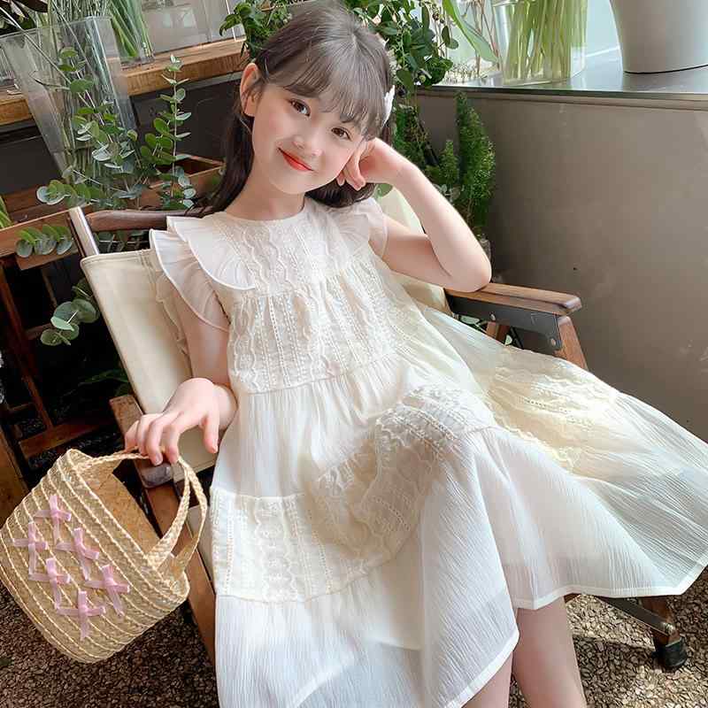 ワンピース キッズ ノースリーブ 子供 女の子 プリンセス かわいい チュールスカート Aライン ポリエステル お出かけ 発表会 結婚式 パーティー