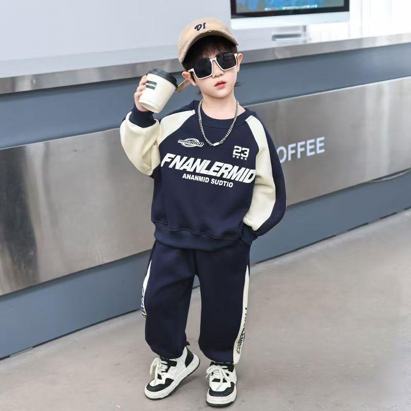 子供服 セットアップ 男の子 おしゃれ 上下セット 春秋 2点セット ボーイズ 普段着 長袖 長ズボン 90cm 100cm 110cm 120cm 130cm 140cm