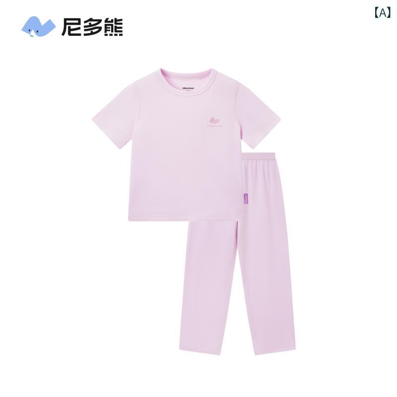 子供用パジャマ 上下セット ベビー 春夏 半袖 薄手 接触冷感 モダール 男の子 女の子 ルームウェア 部屋着 90 100 110 120 130 140
