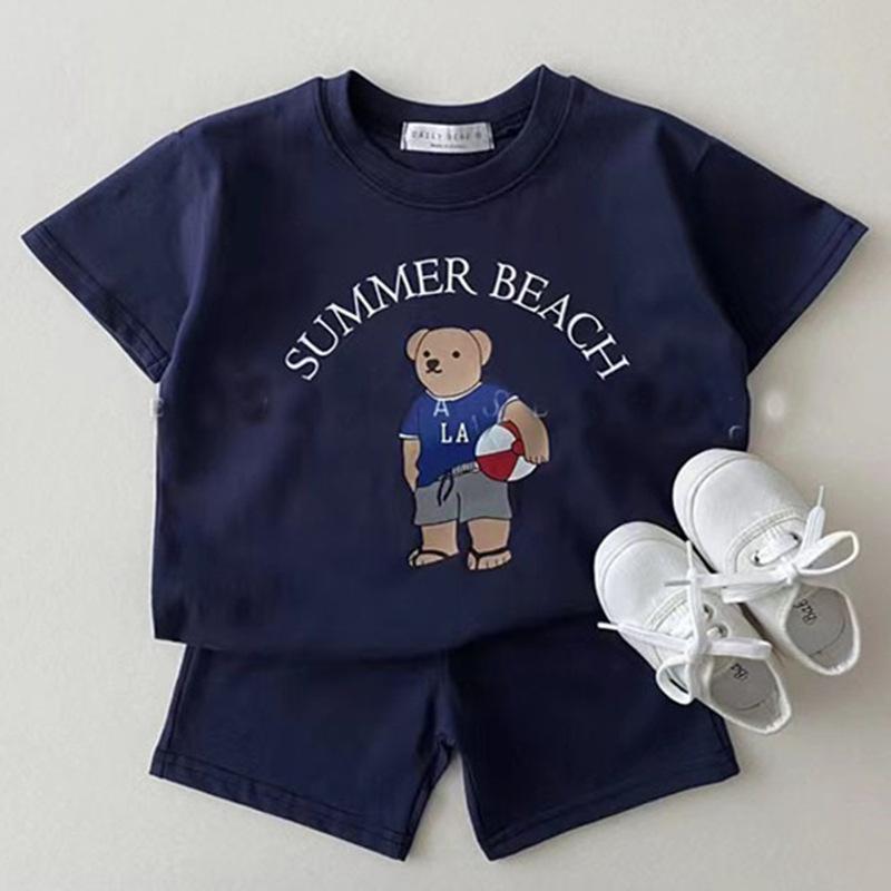 ベビー服 上下セット 春夏 半袖 Tシャツ 短パン コットン 接触冷感 かわいい アニマル柄 薄手 男の子 女の子 幼児