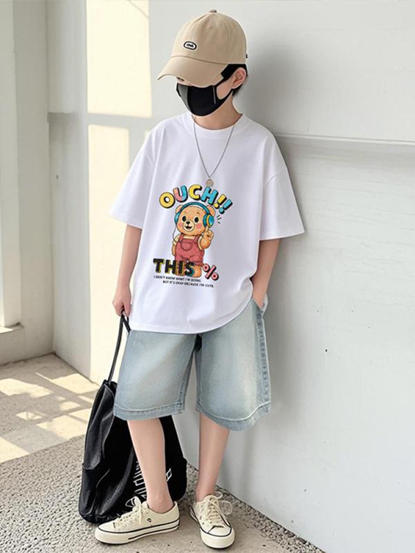 子供用Tシャツ セットアップ 半袖長ズボン 薄手 スポーツウェア 中 ??? 子供服 春夏 綿100% 接触冷感 ボーイズ 120cm 130cm 140cm 150cm 160cm 170cm