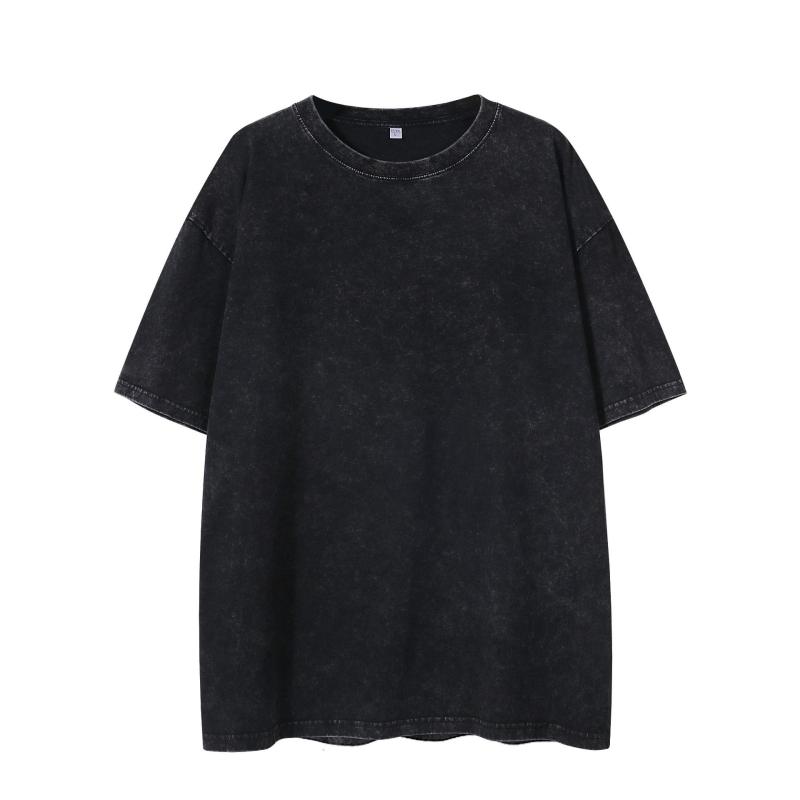 Tシャツ 男性用 半袖 コットン 水洗い加工 色落ち加工 カットオフ仕様 ゆったりサイズ トップス 普段使い 部屋着