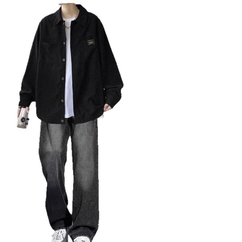 メンズ セットアップ 春夏 ファッション 上下セット デニム ジーンズ 綿 長袖 Tシャツ 男性用 普段使い 部屋着