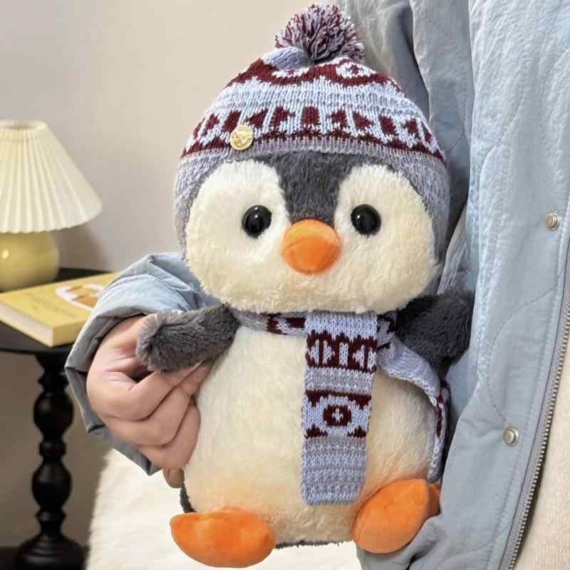 ぬいぐるみ ペンギン かわいい 人形 抱き枕 ショルダーバッグ 女の子 子供 誕生日 クリスマス プレゼント PP綿 短毛 冬