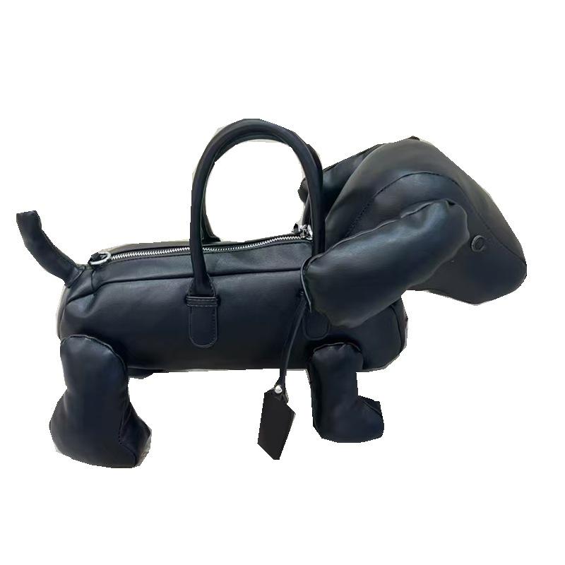 バッグ レディース 水桶型 鞄 真皮質感 小犬 ドッグ柄 ショルダーバッグ ハンドバッグ かわいい 斜めがけ ブラック コーヒー色 ピンク系 イエロー ホワイト PVC 日常使い 7,592円