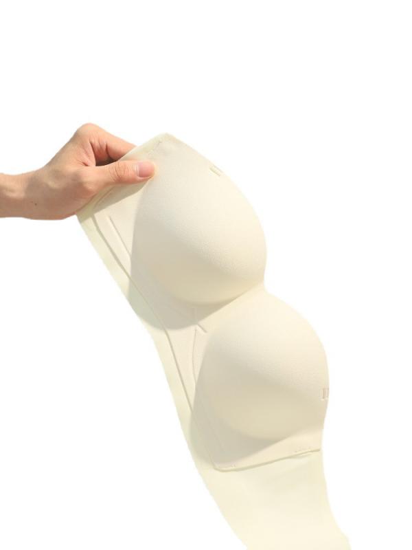 ブラジャー レディース 薄手 肩紐なし チューブトップ インナー ずれにくい 小胸 盛れる 垂れ防止 ナイトブラ リラックスブラ 快適 1/2カップ