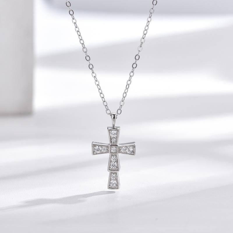 ネックレス メンズ レディース シルバー925 十字架 クロス ペンダントトップ ジルコニア 高見え 高品質 ファッション