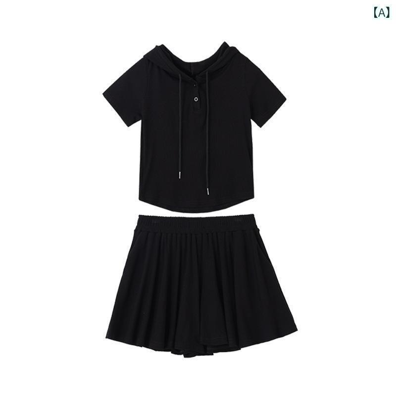 レディース 夏 春夏 セットアップ スカートパンツ ツーピース トップス ブラウス ショートパンツ 口袋 プレス加工 粘膠繊維 再生繊維 軽量 伸縮性 接触冷感 吸湿速乾 ブラック 杏色 ベージュ系 ピンク系 かわいい 甘め 清楚 爽やか ゆったり ルー