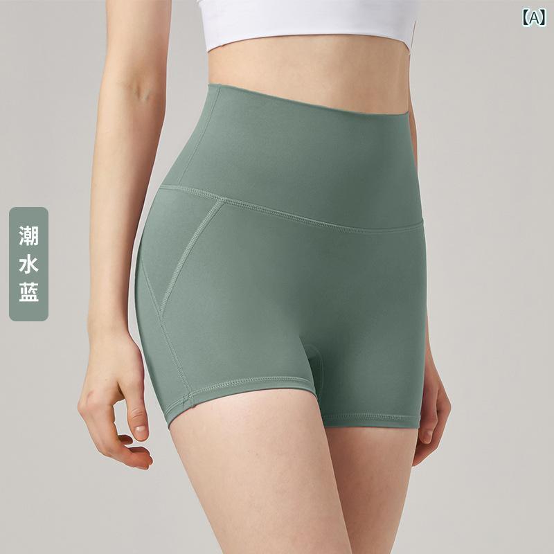 レディース ヨガパンツ 高腰 ショート フィットネス ヒップアップ シームレス タイト 速乾 3分丈 ランニング サイクリング 吸湿排汗 ナイロン混紡 ストレッチ素材 潮水ブルー アメジスト グレー ブラック タイタニウム ピンク ライトブルー ネイビー
