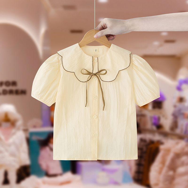 女の子 夏 子供服 セット 短袖 トップス 運動 ショートパンツ 2点組 かき色 緑色 柔らかい 化繊混紡 ポリエステル 100-170cm 3-8歳 女児 夏季 かっこいい 休日用 軽量 通気性 純色 トップス ボトムス 組み合わせ 涼しい 日常着 遊