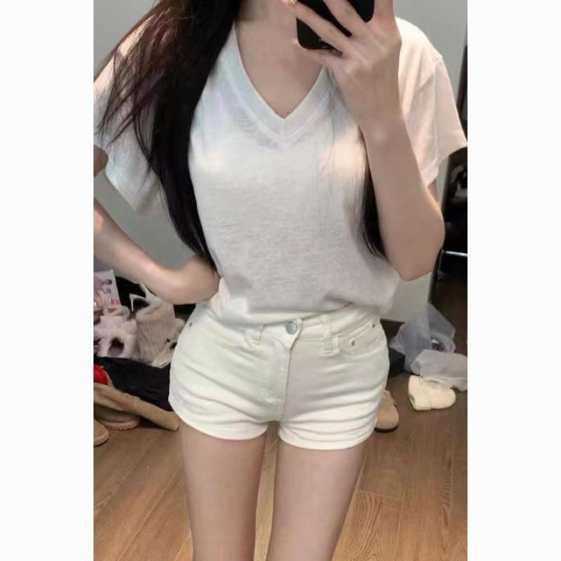 ワイドパンツ 女性用 夏 白 デニム 綿 高腰 修身 薄手 百搭 気質 通勤 都市 スタイル 軽量 伸縮性 吸湿速乾 ボタン ロング丈 ハイウエスト ビッグシルエット 普段使い