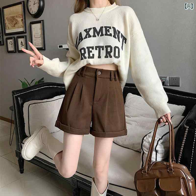 レディース 春夏 ワイドパンツ 厚手 ポルカドット柄 ハイウエスト ミモレ丈 ショートパンツ コーヒー ブラック ポリエステル 微弾性 軽量 吸湿速乾 通勤 普段使い 部屋着 カジュアル デイリー 韓国風 かわいい シンプル 伸縮性 ポケット ロールアッ 4,514円