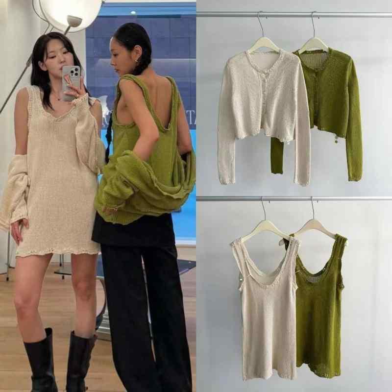 衣装 レディース 吊り帯 編み物 背心 手合い 綿織物 人付き合い冷感 原料品 Vのど首 ご機嫌酉の方角 A伝達ルート スコート 短かめ 丈 うつり変わり 図案化 無袖 仕掛ける 開きジレー 米白いこと 緑 色 日韓 心地好い 表現スタイル 普段使い走り 軽さ 通気性 その他-日用品雑貨・文房具・手芸