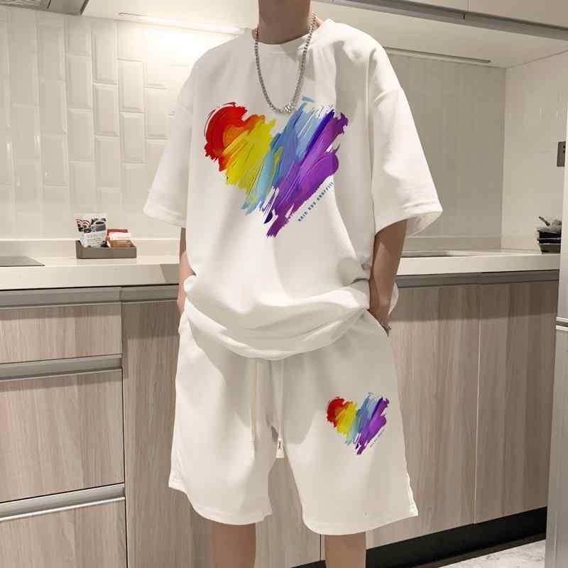 メンズ 短袖Tシャツ 短パン セット 夏季 ワッフル地 ?? 接触冷感 薄手 軽量 吸湿速乾 スポーツ 普段使い カジュアル ブラック ホワイト グレー ビッグシルエット ハイウエスト 伸縮性 通勤 アウトドア 春夏 トレンド コーディネート トップス