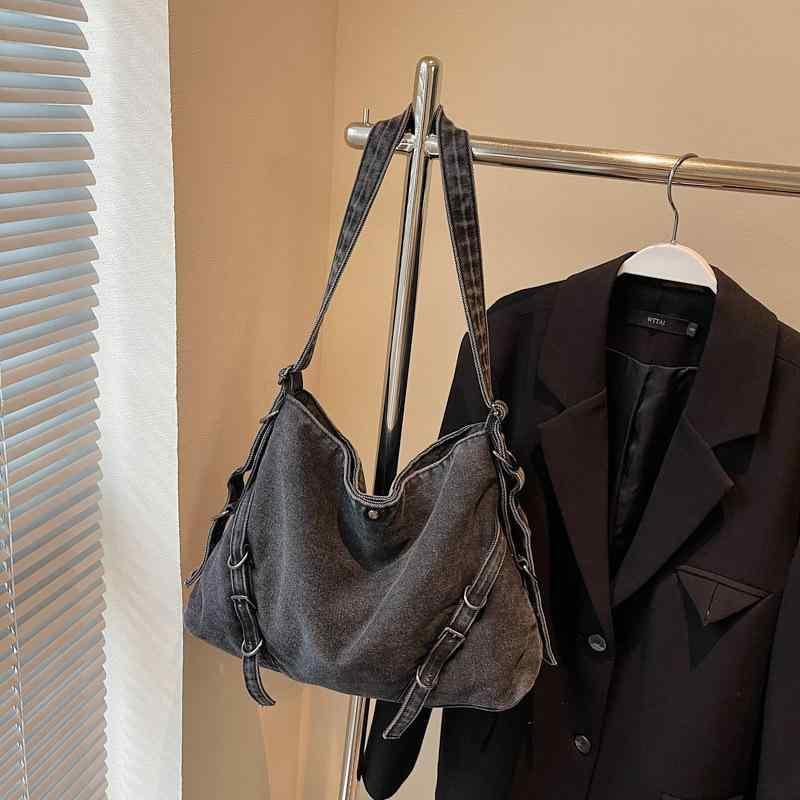 トートバッグ メンズ 女性用 斜めがけ 大容量 帆布素材 横型 方形 磁扣開閉 単肩ストラップ 都市シンプルスタイル 日常通勤学生用 軽量 中サイズ 車縫いステッチ ポリエステル内張り ソフト硬度 内ポケット スマホ収納 ブラック ネイビー ライトブルー