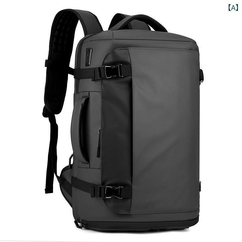 バックパック メンズ ビジネス 外出用 ナイロン 素材 都市 シンプル デザイン 20L 大容量 14インチ ノートPC 収納 対応 クッション 背負い ストラップ 減負 機能 通気性 軽量 グレー ブラック ブルー ユニセックス サイズ