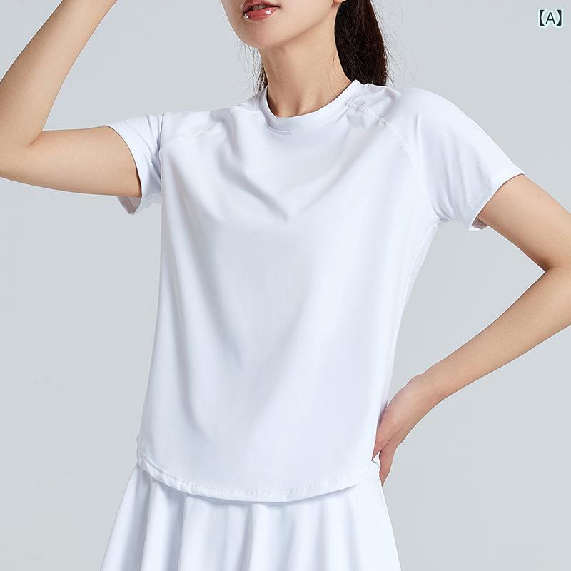 レディース 運動Tシャツ トップス 短袖 透気性 速乾 接触冷感 ニット混紡 女性用 ゆったり フィットネス ヨガ ランニング ウェア 夏 春夏 秋 冬 通年 ランニングウェア フィットネスウェア ブラック ホワイト イエロー パープル ピンク ブルー 4,528円