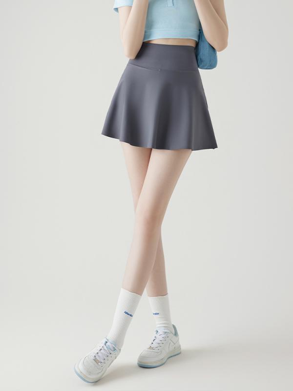 レディース テニス スカート 偽ツーピース スポーツ ショートスカート 女性用 防走光 夏 速乾 プリーツスカート ランニング トレーニング ヨガ フィットネス ブラック グレー ホワイト ミルクティー ピンクパープル グレーグリーン ソリッドカラー 軽