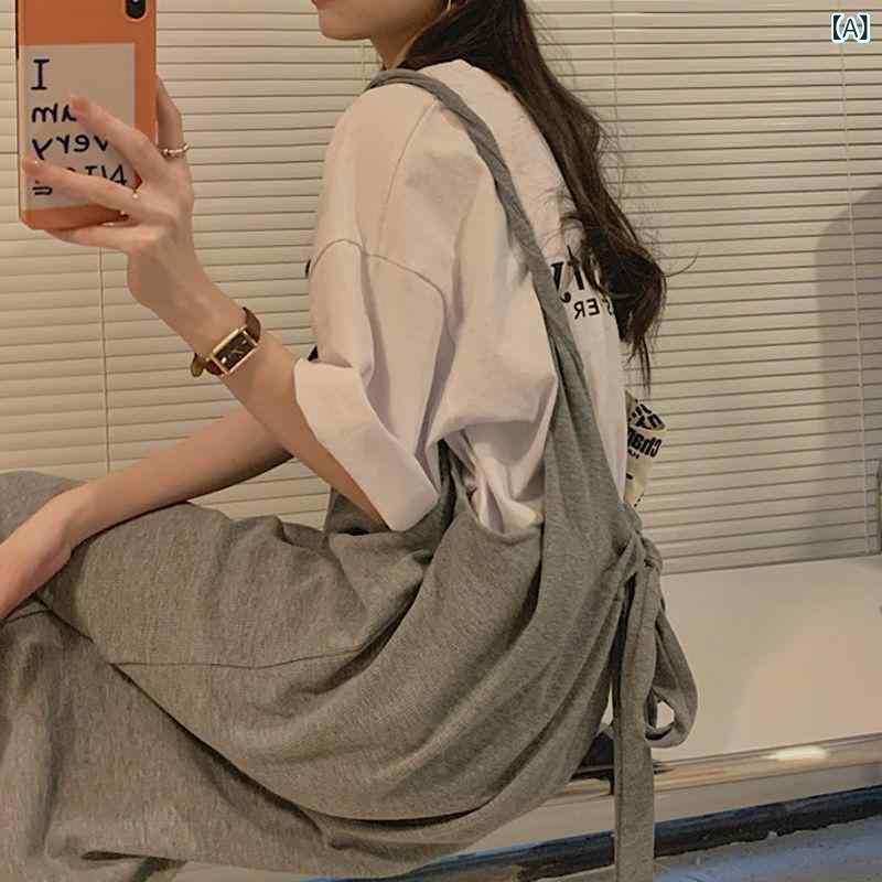 レディース 夏 吊り帯 ワンピース セット トップス スカート 綿 素材 接触冷感 長袖 フレアスリーブ ロングスカート プリント柄 無地 切り替え ゆったり シルエット 気質 通勤 スタイル 都市 ファッション 軽量 吸湿速乾 かわいい 白色 グレー