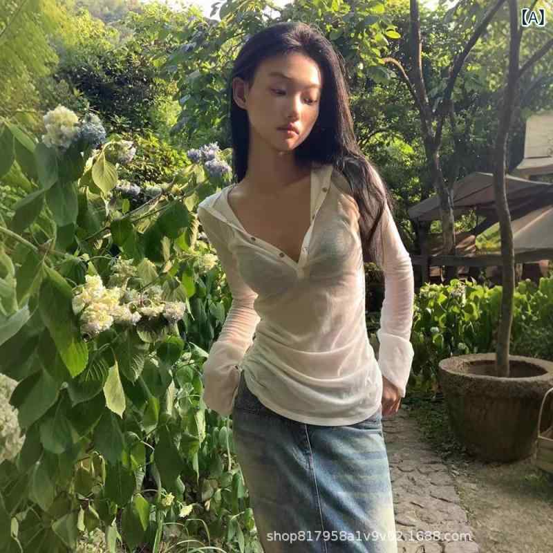 Tシャツ レディース vネック 長袖 薄手 日焼け止め 接触冷感 天? プルオーバー ブラウス トップス カットソー フード付き 韓国風 かわいい 修身