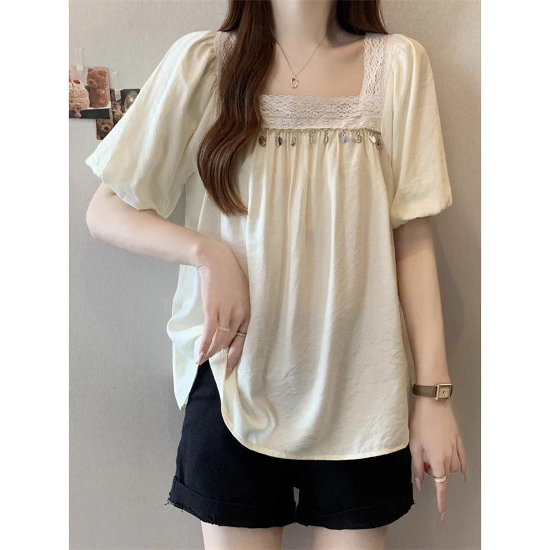Tシャツ レディース 大きいサイズ ゆったり 半袖 接触冷感 杏色 トップス ブラウス 通勤 オフィス カジュアル 上品 きれいめ