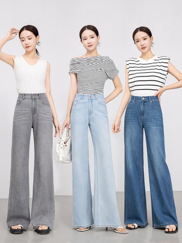 デニム レディース ジーンズ ジーパン スキニー パンツ ズボン ボトムス 接触冷感 天? デニム 中高腰 伸縮性 美脚 脚長 カジュアル かわいい 韓国風 ゆったり 灰色 ブルー S M L XL 2XL 3XL