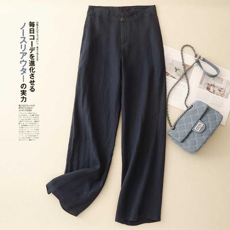 パンツ レディース 麻 ワイドレッグパンツ ゆったり ハイウエスト リネン ストレートパンツ ズボン 日韓スタイル カジュアル 普段使い 春夏