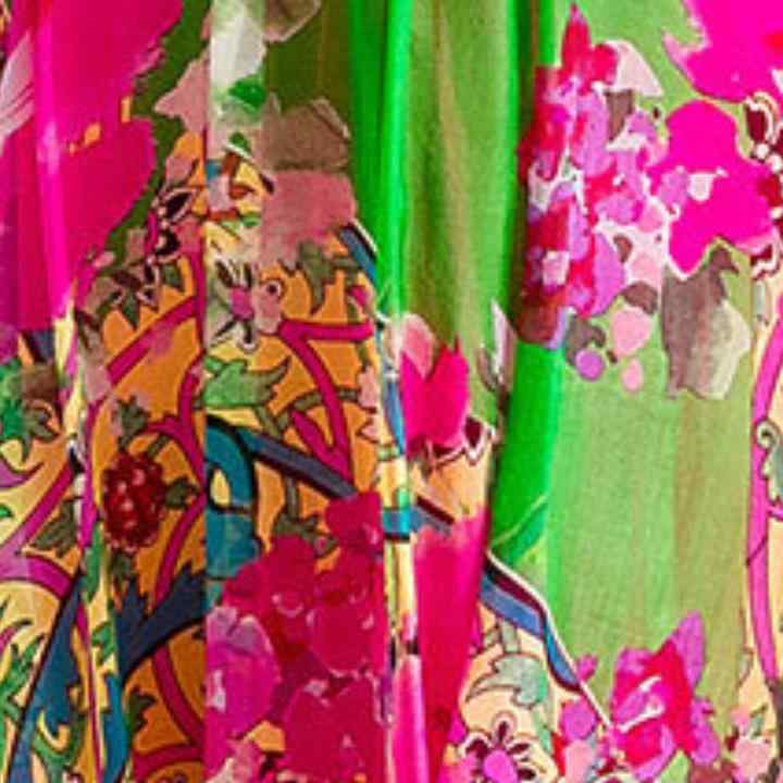 ワンピース レディース Vネック 桑蚕? シルク100% ロングワンピース フレア 高腰 花柄 ビーチワンピース ボヘミアン かわいい きれいめ ノースリーブ 海 旅行 リゾート 春夏