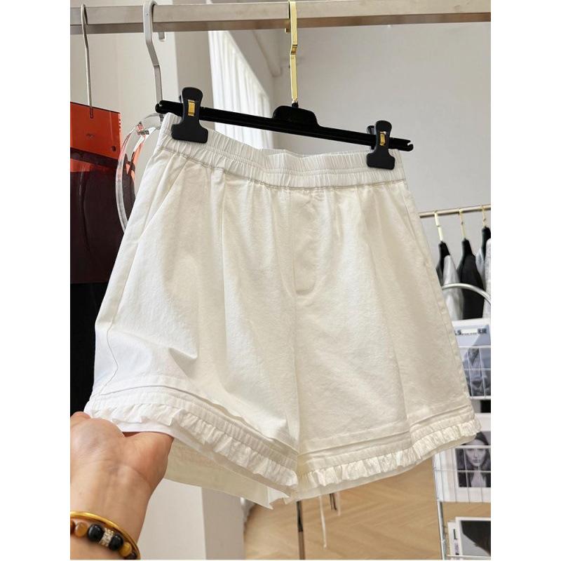 ショートパンツ レディース Aライン ゆったり キュロットパンツ 夏 接触冷感 短パン 美脚 ズボン おしゃれ 着痩せ カジュアル 通勤 オフィス 韓国風 無地 ホワイト 紺 5,249円
