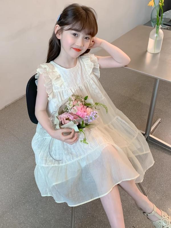 ワンピース キッズ 女の子 子供服 夏 プリンセス かわいい チュール ノースリーブ 発表会 結婚式 パーティー