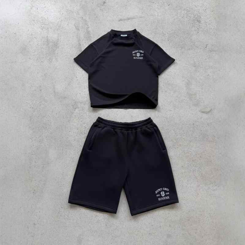 Tシャツ レディース 半袖 ショートパンツ セットアップ ストリート カジュアル 刺・墸 接触冷感 ポリエステル 灰色 黒色 ピンク系