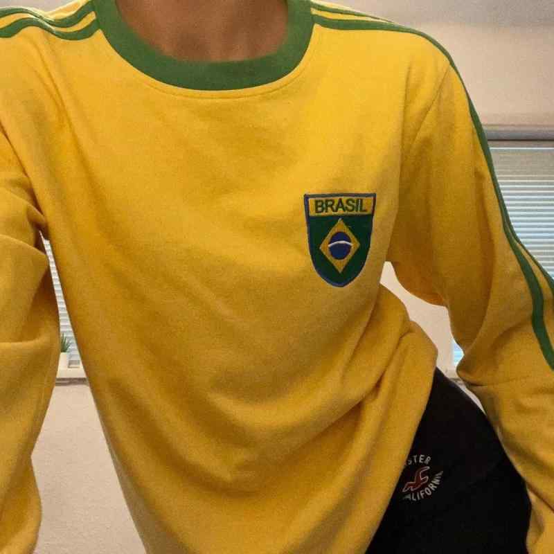 Tシャツ レディース 秋冬 長袖 刺・墸 ラウンドネック トップス Y2K ファッション スリム 黄色 ポリエステル 普段使い 部屋着