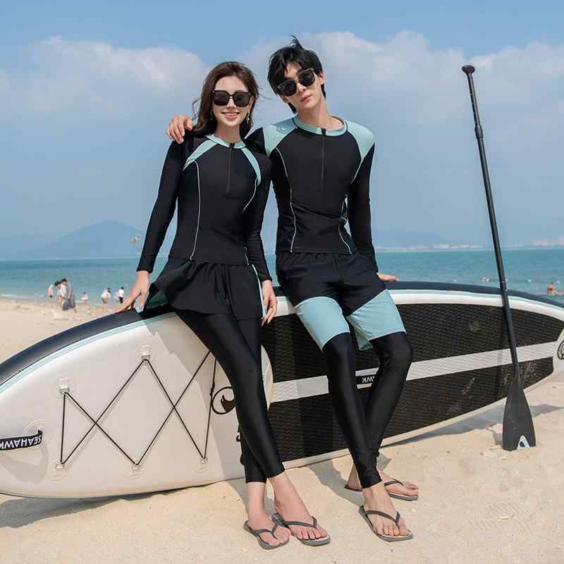 水着 レディース 長袖 ラッシュガード セット 男性用 スイムウェア 上下セット 体型カバー 競泳水着 潜水 サーフィン 日焼け止め 速乾