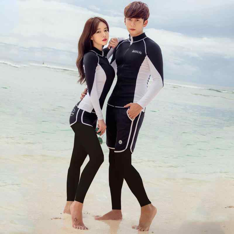 水着 男女兼用 長袖 ラッシュガード ロングパンツ セットアップ UVカット 速乾 スイムウェア 海水浴 プール ダイビング
