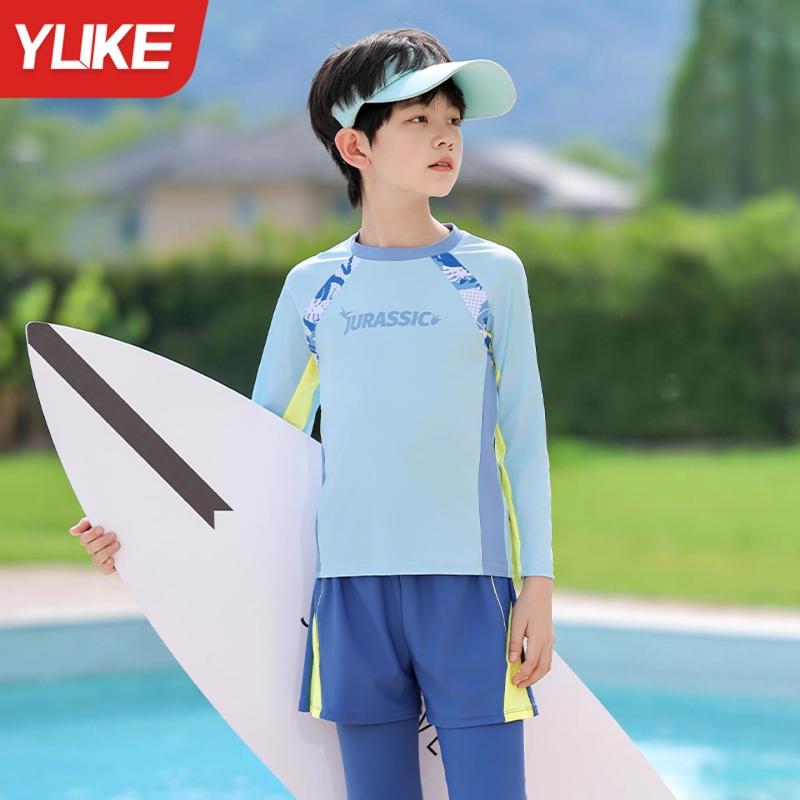 水着 子供 男児 セパレートタイプ スイムウェア 男の子 キッズ ジュニア 水泳パンツ セットアップ 速乾 UVカット 高弾性 カートゥーン柄 花柄 海軍風