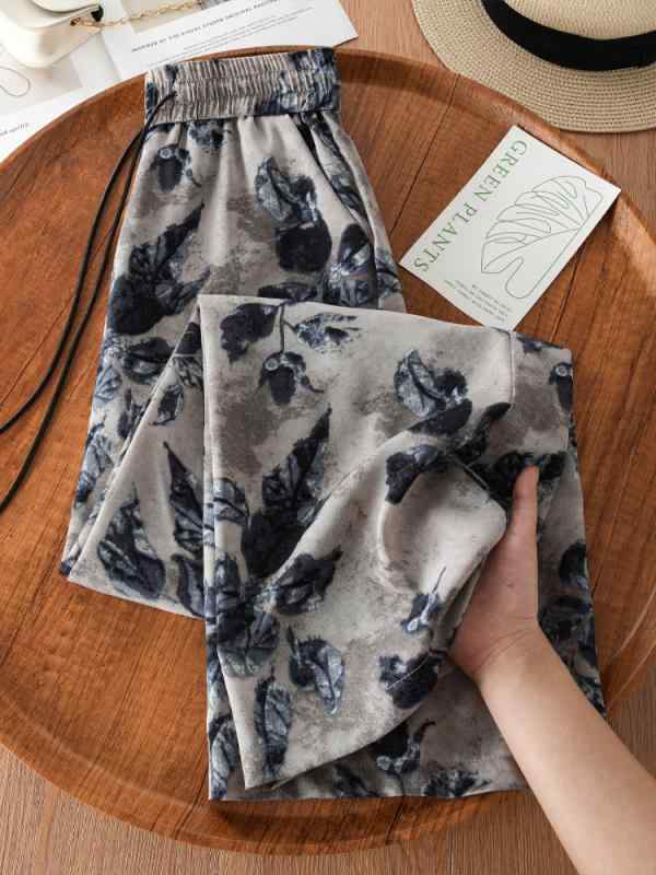 パンツ レディース ワイドパンツ ポリエステル 高身長 ゆったり ストレート 薄手 墨影グレー 春夏 ハイウエスト リラックス 普段使い
