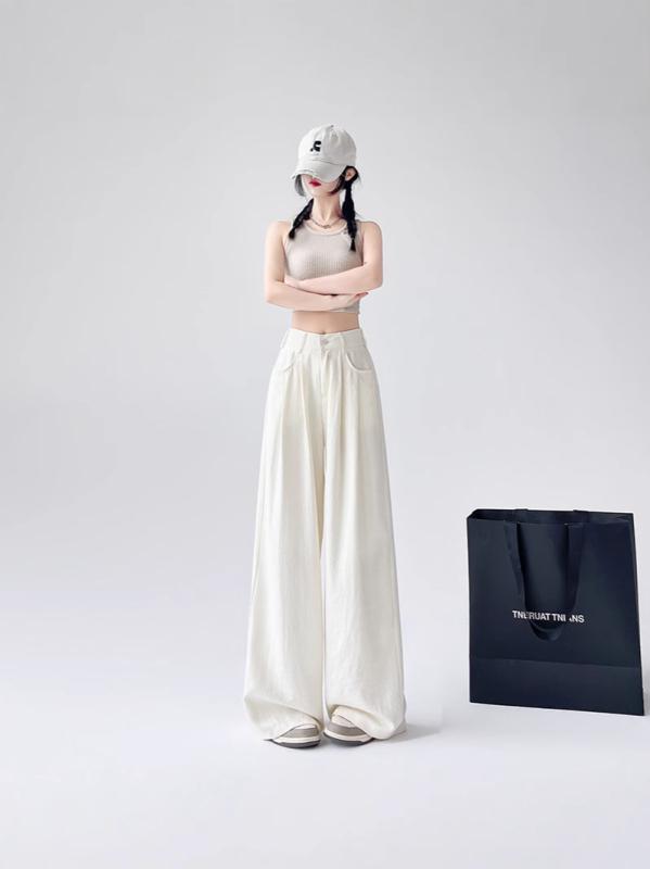 パンツ レディース テーパードパンツ 高見えパンツ 美脚パンツ ゆったり 薄手 イージーパンツ ポリエステル 無地 きれいめ オフィスカジュアル 韓国ファッション 春夏