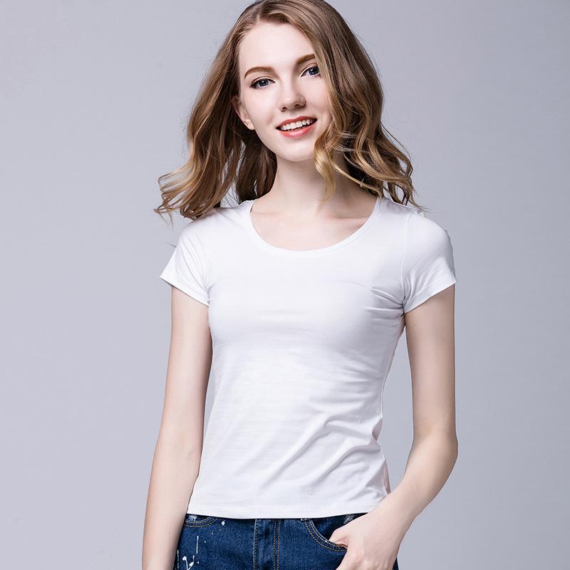 Tシャツ レディース 半袖 無地 モダール スリムフィット ラウンドネック トップス ブラック グレー イエロー ホワイト Vネック カットソー 修身