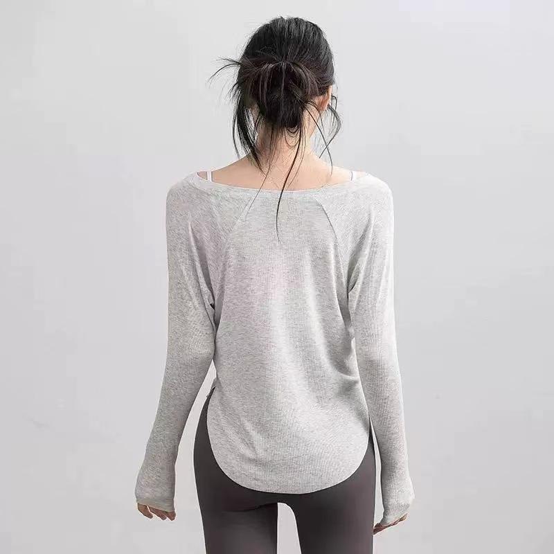 Tシャツ レディース 接触冷感 ストレッチ 長袖 ヨガウェア トレーニング ランニング 迷彩柄 スポーツ モダール 白 グレー 黒 春夏