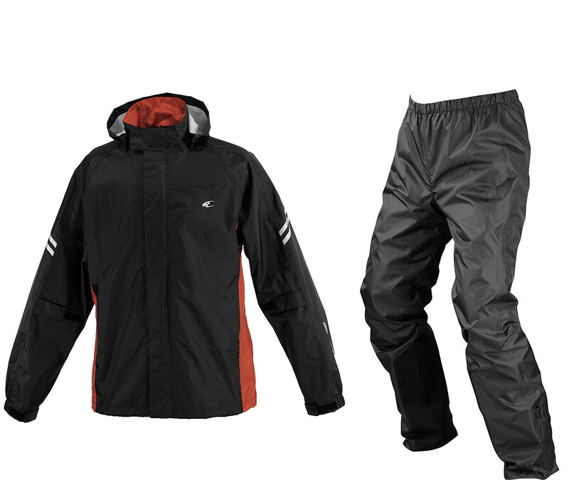 コミネ(KOMINE)RK-5393 BRTHR RAINWEAR Black-レッド S｜ブラックレッド/S