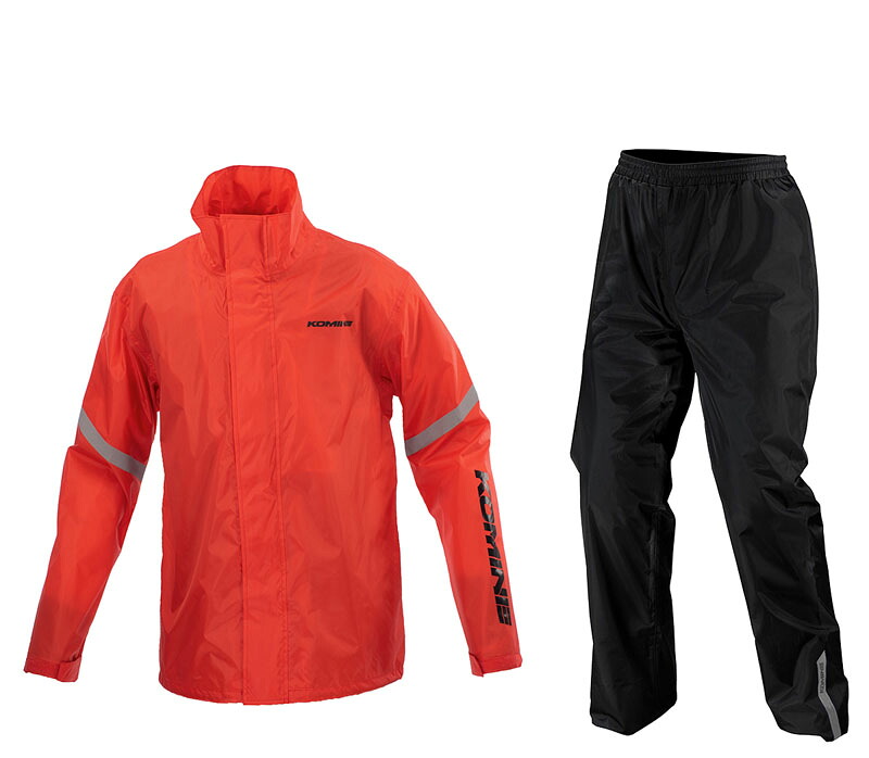 コミネ(KOMINE)RK-5433 STD RAIN WEAR KOMINE-レッド M｜KOMINEレッド/M