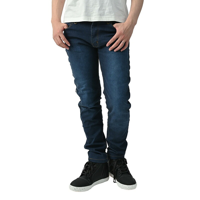 ライズ(RIDEZ) SINGLE LAYER JEANSライディングパンツ BLUE RDB1025|ブルー|30×32