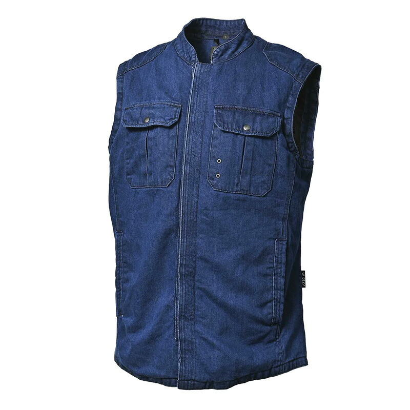 ライズ(RIDEZ) MOTO CLUB VEST プロテクターベスト インディゴ MV02｜インディゴ｜2XL