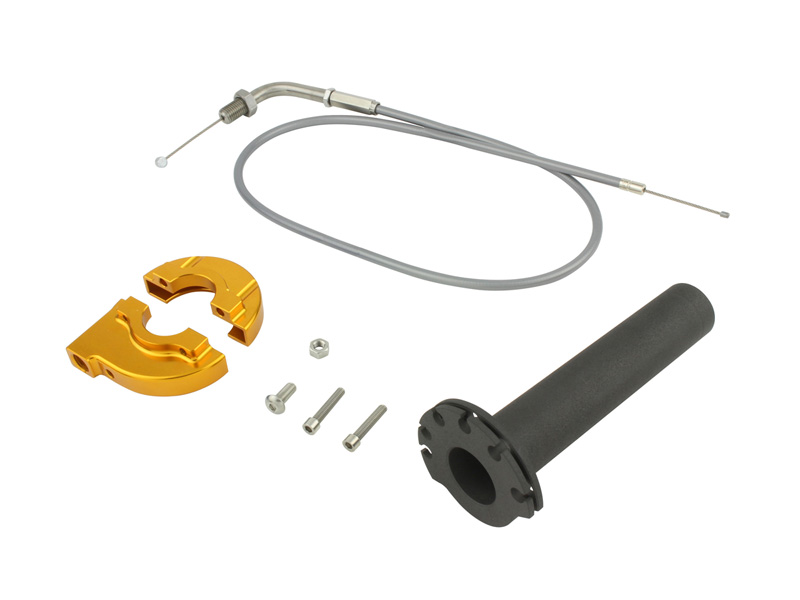 SHIFTUP(シフトアップ)モンキー MINI ハイスロットルキット スリーブ 44mm セット (グレーケーブル)|ゴールド|205678-74|eネット通販