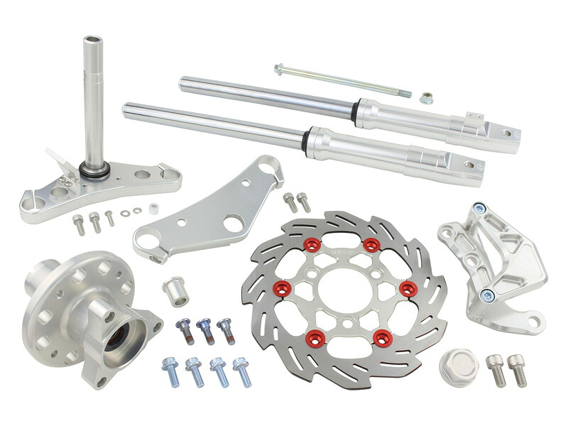 SHIFTUP（シフトアップ）モンキー　ナローステム　正立φ27mmフロントフォークキット　ディスクブレーキ[220mm]／折りたたみ対応｜シルバー｜205687-23｜eネット通販 63,307円