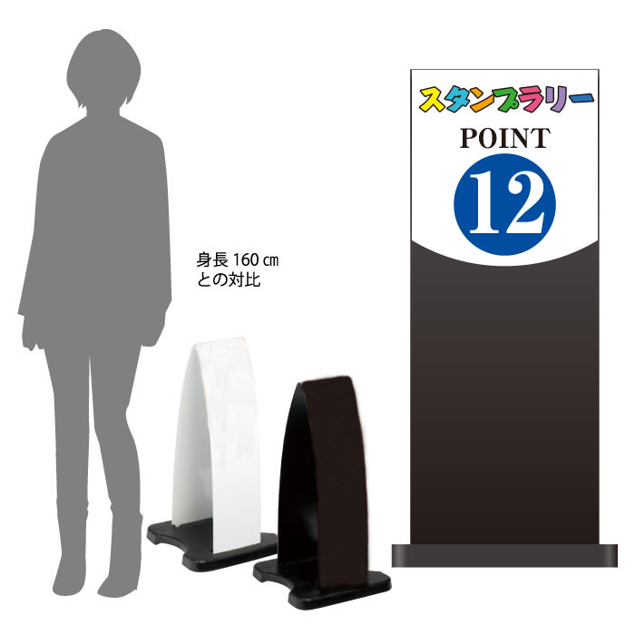 ミセルフラパネル小 ハーフ両面 スタンプラリーポイント / 案内板 施設案内 置き看板 立て看板 スタンド看板 /OT-558-200-FP038|看板ならいいネットサイン