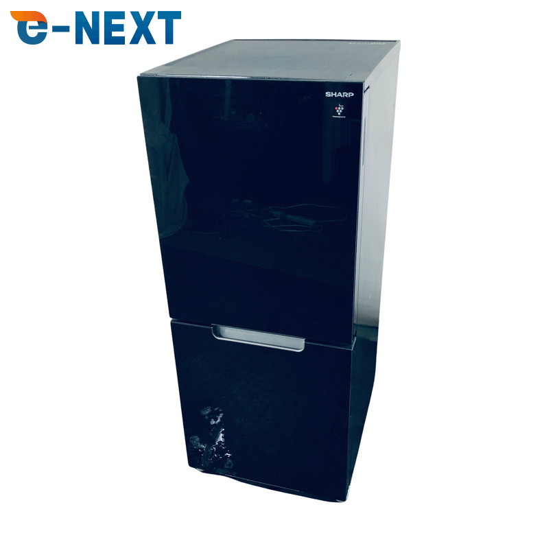 【中古】 【自社配送エリア内限定】 シャープ SHARP 冷蔵庫 2021年製 2ドア 152L ピュアブラック ファン式 両方開き SJ-GD15H-B 一人暮らし 大きめ 奥行60cm以下 送料無料 設置無料 地域限定 RANK_B