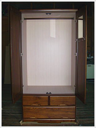 期間限定開催 洋服タンス 木製 幅90cm アウトレット クローゼット収納 桐 Yukiri ワードローブ 奥行58cm タンス 服吊 引出し日本製 完成品 ブラウン 開梱設置 送料無料 梱包材持ち帰り 大川家具 シンプルデザイン 天然木 無垢がお好きな方へ ベーシックタイプ 取寄品